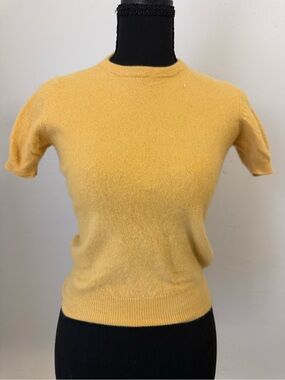 Vintage Peters Short-Sleeve Cashmere Sweater